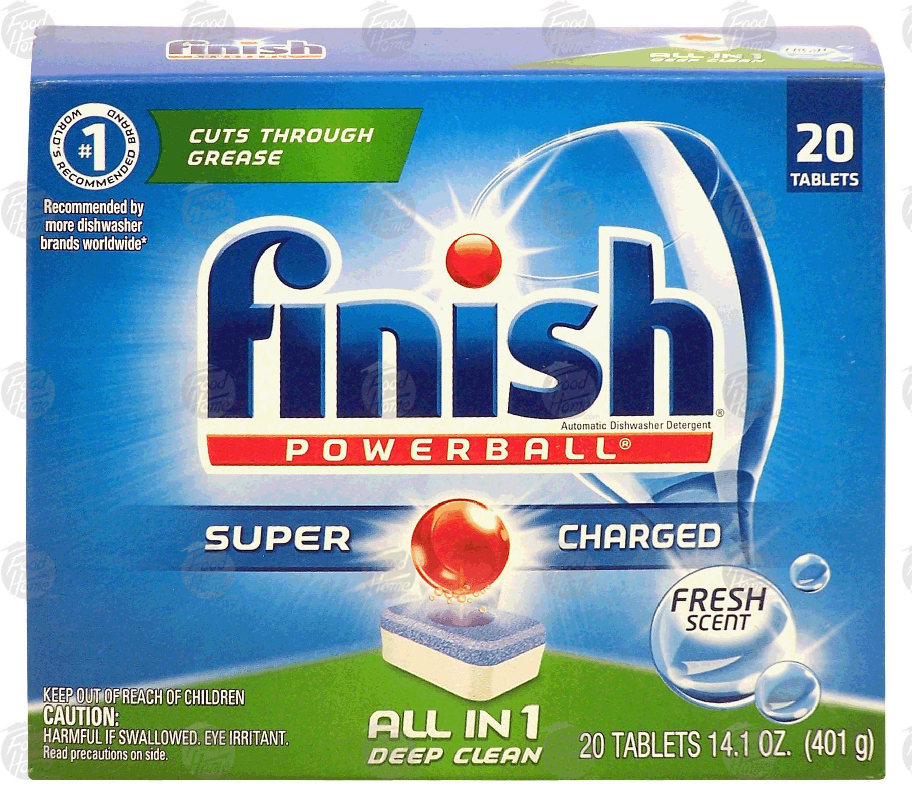 Electrasol&nbsp;3 in 1 tabs&nbsp;fresh scent automatic dishwasher detergent, 20-tabs, equals 60-ounces of powder Full-Size Picture